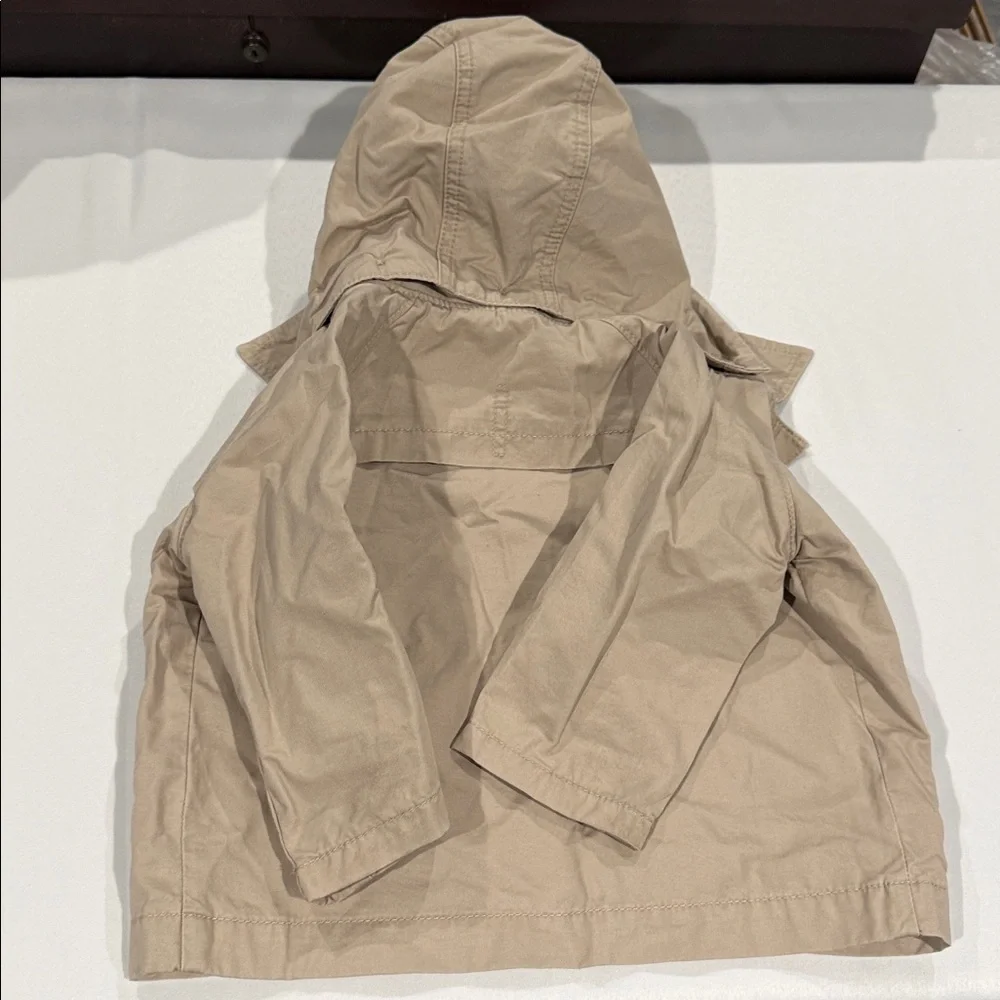 GAP Kids Beige Hooded Raincoat. Size 12-18 months.